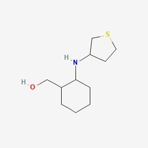 molecular formula C11H21NOS B6629393 [2-(Thiolan-3-ylamino)cyclohexyl]methanol 