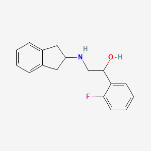 molecular formula C17H18FNO B6629394 2-(2,3-dihydro-1H-inden-2-ylamino)-1-(2-fluorophenyl)ethanol 