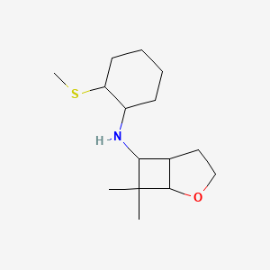 7,7-dimethyl-N-(2-methylsulfanylcyclohexyl)-2-oxabicyclo[3.2.0]heptan-6-amine