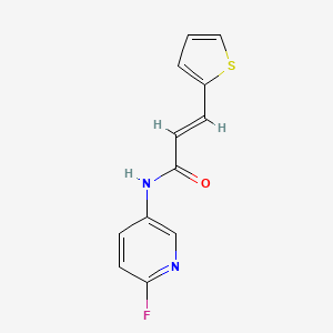 molecular formula C12H9FN2OS B6629428 (E)-N-(6-fluoropyridin-3-yl)-3-thiophen-2-ylprop-2-enamide 