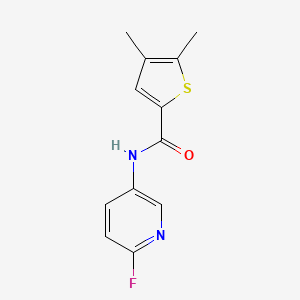 molecular formula C12H11FN2OS B6629441 N-(6-fluoropyridin-3-yl)-4,5-dimethylthiophene-2-carboxamide 