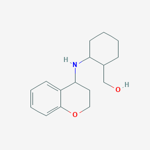 molecular formula C16H23NO2 B6629443 [2-(3,4-dihydro-2H-chromen-4-ylamino)cyclohexyl]methanol 