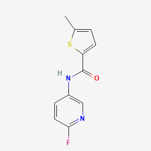 molecular formula C11H9FN2OS B6629446 N-(6-fluoropyridin-3-yl)-5-methylthiophene-2-carboxamide 