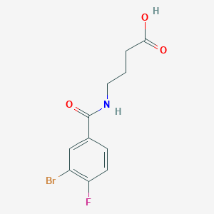 molecular formula C11H11BrFNO3 B6629459 4-[(3-Bromo-4-fluorobenzoyl)amino]butanoic acid 