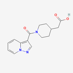 molecular formula C15H17N3O3 B6629469 2-[1-(Pyrazolo[1,5-a]pyridine-3-carbonyl)piperidin-4-yl]acetic acid 