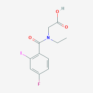 molecular formula C11H11FINO3 B6629473 2-[Ethyl-(4-fluoro-2-iodobenzoyl)amino]acetic acid 