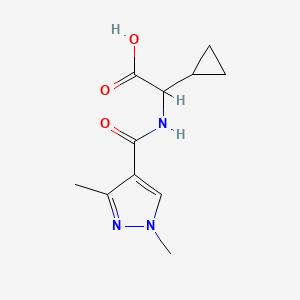2-Cyclopropyl-2-[(1,3-dimethylpyrazole-4-carbonyl)amino]acetic acid