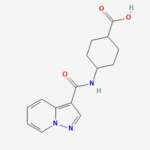 4-(Pyrazolo[1,5-a]pyridine-3-carbonylamino)cyclohexane-1-carboxylic acid