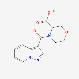 4-(Pyrazolo[1,5-a]pyridine-3-carbonyl)morpholine-3-carboxylic acid