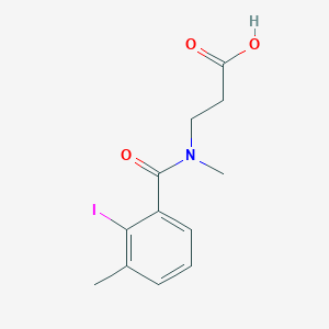 molecular formula C12H14INO3 B6629490 3-[(2-Iodo-3-methylbenzoyl)-methylamino]propanoic acid 