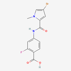 4-[(4-Bromo-1-methylpyrrole-2-carbonyl)amino]-2-fluorobenzoic acid