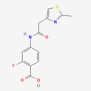 2-Fluoro-4-[[2-(2-methyl-1,3-thiazol-4-yl)acetyl]amino]benzoic acid