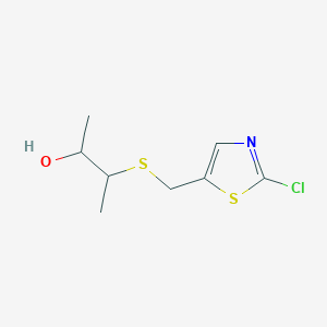 molecular formula C8H12ClNOS2 B6629522 3-[(2-Chloro-1,3-thiazol-5-yl)methylsulfanyl]butan-2-ol 