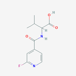 molecular formula C11H13FN2O3 B6629556 2-[(2-Fluoropyridine-4-carbonyl)amino]-3-methylbutanoic acid 