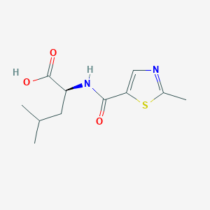 (2S)-4-methyl-2-[(2-methyl-1,3-thiazole-5-carbonyl)amino]pentanoic acid