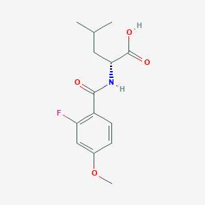 (2R)-2-[(2-fluoro-4-methoxybenzoyl)amino]-4-methylpentanoic acid