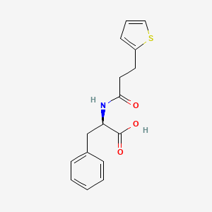 molecular formula C16H17NO3S B6629575 (2R)-3-phenyl-2-(3-thiophen-2-ylpropanoylamino)propanoic acid 