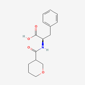 molecular formula C15H19NO4 B6629582 (2R)-2-(oxane-3-carbonylamino)-3-phenylpropanoic acid 