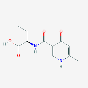molecular formula C11H14N2O4 B6629604 (2R)-2-[(6-methyl-4-oxo-1H-pyridine-3-carbonyl)amino]butanoic acid 