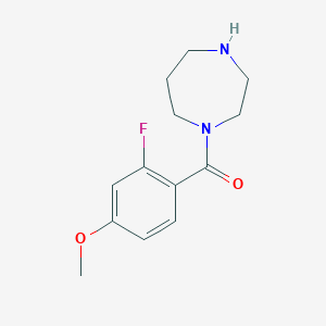 molecular formula C13H17FN2O2 B6629621 1,4-Diazepan-1-yl-(2-fluoro-4-methoxyphenyl)methanone 