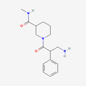 molecular formula C16H23N3O2 B6629704 1-(3-amino-2-phenylpropanoyl)-N-methylpiperidine-3-carboxamide 