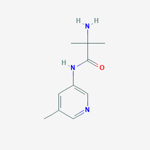 molecular formula C10H15N3O B6629714 2-amino-2-methyl-N-(5-methylpyridin-3-yl)propanamide 