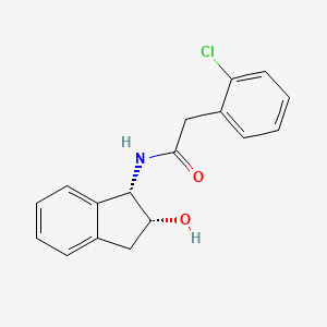 2-(2-chlorophenyl)-N-[(1S,2R)-2-hydroxy-2,3-dihydro-1H-inden-1-yl]acetamide