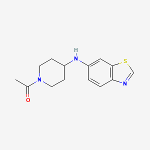 molecular formula C14H17N3OS B6629734 1-[4-(1,3-Benzothiazol-6-ylamino)piperidin-1-yl]ethanone 