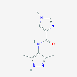 molecular formula C10H13N5O B6629744 N-(3,5-dimethyl-1H-pyrazol-4-yl)-1-methylimidazole-4-carboxamide 
