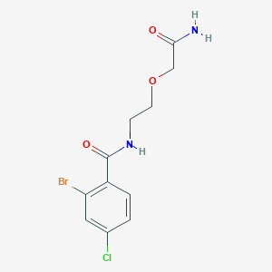 molecular formula C11H12BrClN2O3 B6629747 N-[2-(2-amino-2-oxoethoxy)ethyl]-2-bromo-4-chlorobenzamide 