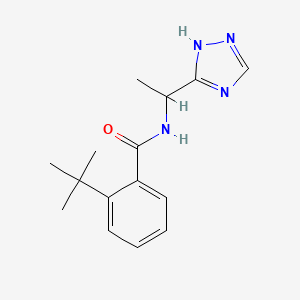 molecular formula C15H20N4O B6629762 2-tert-butyl-N-[1-(1H-1,2,4-triazol-5-yl)ethyl]benzamide 