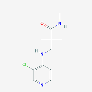 molecular formula C11H16ClN3O B6629775 3-[(3-chloropyridin-4-yl)amino]-N,2,2-trimethylpropanamide 
