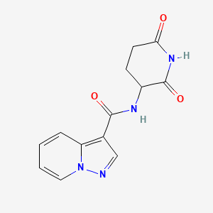 molecular formula C13H12N4O3 B6629808 N-(2,6-dioxopiperidin-3-yl)pyrazolo[1,5-a]pyridine-3-carboxamide 