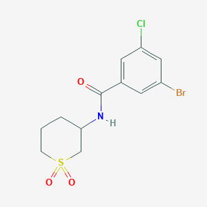 molecular formula C12H13BrClNO3S B6629823 3-bromo-5-chloro-N-(1,1-dioxothian-3-yl)benzamide 