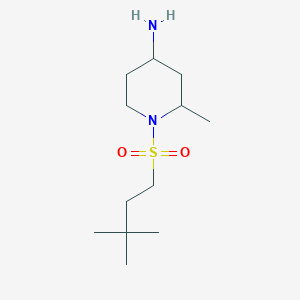 molecular formula C12H26N2O2S B6629831 1-(3,3-Dimethylbutylsulfonyl)-2-methylpiperidin-4-amine 