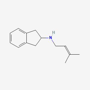 molecular formula C14H19N B6629838 N-(3-methylbut-2-enyl)-2,3-dihydro-1H-inden-2-amine 