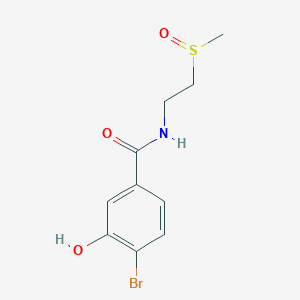 molecular formula C10H12BrNO3S B6629844 4-bromo-3-hydroxy-N-(2-methylsulfinylethyl)benzamide 