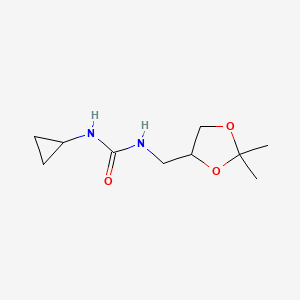 molecular formula C10H18N2O3 B6629864 1-Cyclopropyl-3-[(2,2-dimethyl-1,3-dioxolan-4-yl)methyl]urea 