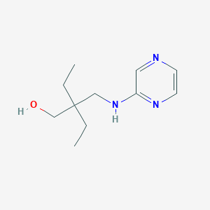 molecular formula C11H19N3O B6629871 2-Ethyl-2-[(pyrazin-2-ylamino)methyl]butan-1-ol 