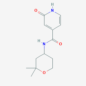 molecular formula C13H18N2O3 B6629886 N-(2,2-dimethyloxan-4-yl)-2-oxo-1H-pyridine-4-carboxamide 