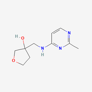 molecular formula C10H15N3O2 B6629912 3-[[(2-Methylpyrimidin-4-yl)amino]methyl]oxolan-3-ol 