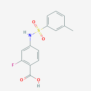 molecular formula C14H12FNO4S B6629920 2-Fluoro-4-[(3-methylphenyl)sulfonylamino]benzoic acid 