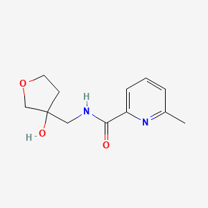 molecular formula C12H16N2O3 B6629937 N-[(3-hydroxyoxolan-3-yl)methyl]-6-methylpyridine-2-carboxamide 