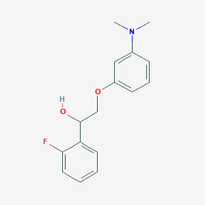 molecular formula C16H18FNO2 B6629944 2-[3-(Dimethylamino)phenoxy]-1-(2-fluorophenyl)ethanol 