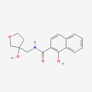 molecular formula C16H17NO4 B6629949 1-hydroxy-N-[(3-hydroxyoxolan-3-yl)methyl]naphthalene-2-carboxamide 