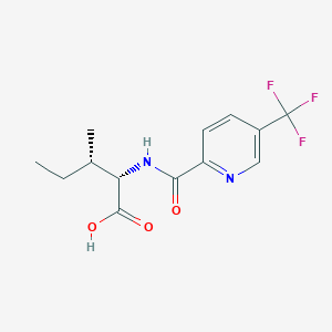 molecular formula C13H15F3N2O3 B6629953 (2S,3S)-3-methyl-2-[[5-(trifluoromethyl)pyridine-2-carbonyl]amino]pentanoic acid 