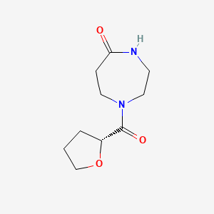 molecular formula C10H16N2O3 B6629958 1-[(2R)-oxolane-2-carbonyl]-1,4-diazepan-5-one 