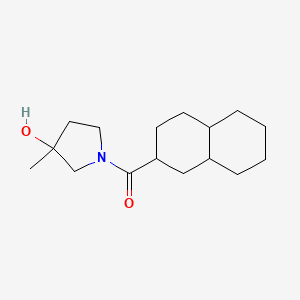 molecular formula C16H27NO2 B6629959 1,2,3,4,4a,5,6,7,8,8a-Decahydronaphthalen-2-yl-(3-hydroxy-3-methylpyrrolidin-1-yl)methanone 