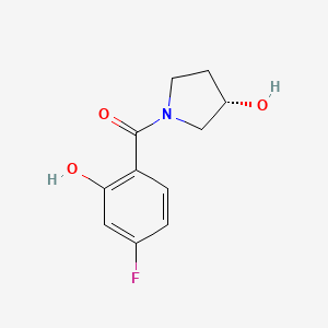 molecular formula C11H12FNO3 B6629968 (4-fluoro-2-hydroxyphenyl)-[(3S)-3-hydroxypyrrolidin-1-yl]methanone 
