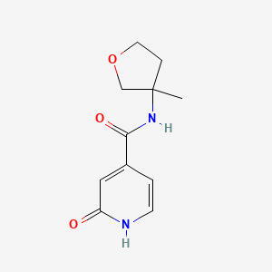 molecular formula C11H14N2O3 B6629971 N-(3-methyloxolan-3-yl)-2-oxo-1H-pyridine-4-carboxamide 